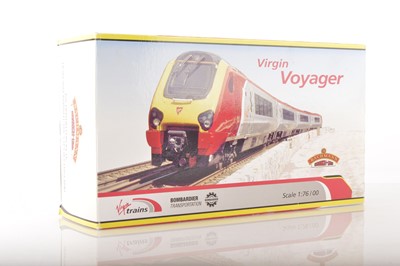 Lot 352 - Bachmann 00 Gauge boxed 32-601 Virgin Trains Bombardier Transportation Virgin Voyager  silver and red 4-Car 'Grampian Voyager' (Non Tilt)