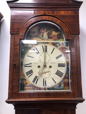 Lot 107 - A 19th century and later longcase clock
