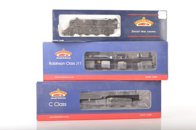 Lot 363 - Bachmann 00 Gauge boxed BR black Steam Locomotives and Tenders (3)