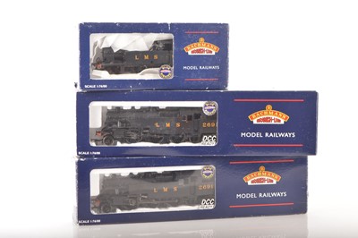 Lot 367 - Bachmann 00 Gauge boxed LMS plain black Tank Locomotives (3)