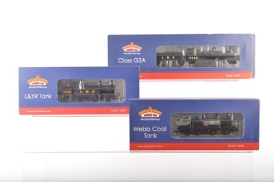 Lot 368 - Bachmann 00 Gauge boxed LMS plain black Tank and Tender Locomotives (3)