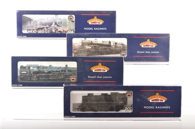 Lot 371 - Bachmann 00 Gauge boxed BR lined black Tank and Tender Locomotives (4)