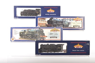 Lot 372 - Bachmann 00 Gauge boxed BR black and green Steam Locomotives and Tenders (4)