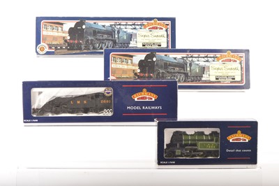 Lot 374 - Bachmann 00 Gauge boxed pair of SR green Lord Nelson Class Locomotives and Tenders and LNER and LMS Tank Engines (4)