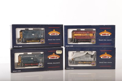 Lot 380 - Bachmann 00 Gauge boxed BR and EWS Class 08 Diesel Shunters (4)