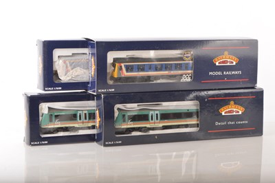 Lot 382 - Bachmann 00 Gauge boxed Midland Mainline Turbostar and BR Network SouthEast Class 108 DEMU 2-Car Packs (2 outer sleeves each with two boxes)