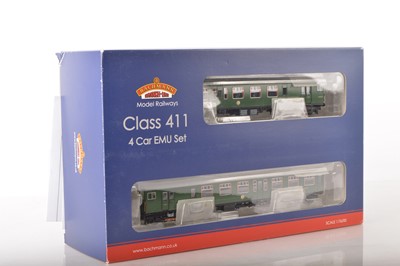 Lot 391 - Bachmann 00 Gauge boxed 31-425  BR SR green Class 411 4-CEP EMU 7105 Electric Multiple Unit