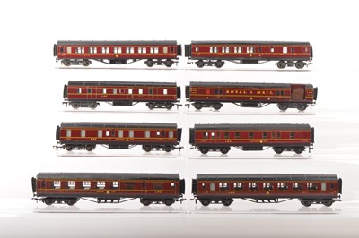 Lot 413 - Exley 00 Gauge unboxed LMS maroon Main Line Corridor Coaches (9)