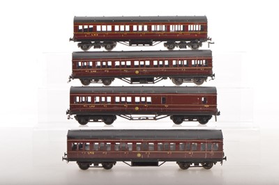 Lot 415 - Exley 00 gauge unboxed LMS maroon Suburban Coaches (4)