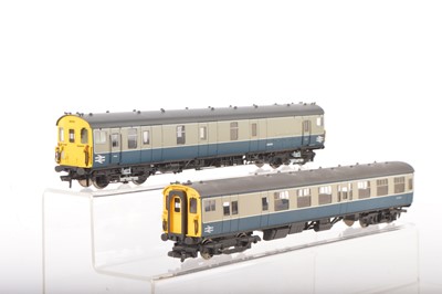 Lot 422 - Bachmann 00 Gauge unboxed BR blue/grey MLV and Britannia Pacific Models professionally built DK Kits Class 411 4-CEP Trailer Car (2)