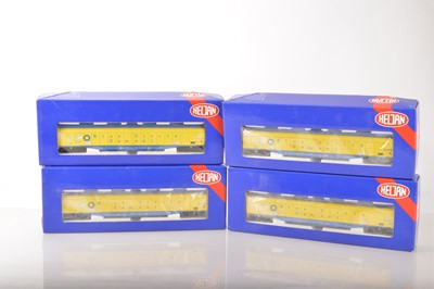 Lot 442 - Heljan 00 Gauge boxed yellow Blue Circle Cement Cargo Wagons (4)