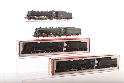 Lot 481 - Jouef HO Gauge Boxed and unboxed SNCF green and black Steam Locomotives and Tenders (4)