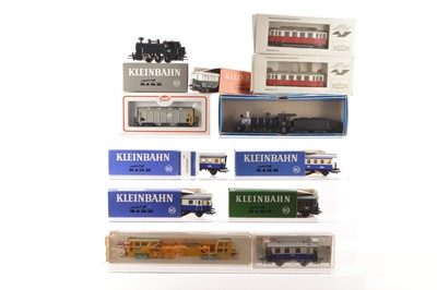 Lot 490 - Kleinbahn Fleischmann Liliput Frateschi and Model Power HO Gauge European and American outline Locomotives and 4-wheel Coaches and Tram Kits (12)