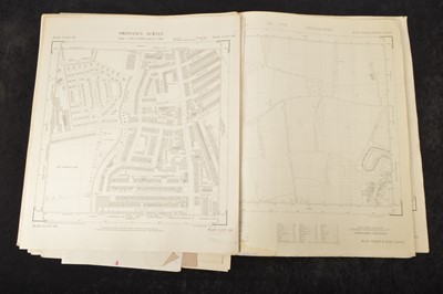 Lot 495 - Large collection of British Rail Southern Region Office 1930's -1960's Surrey South London Dorset Berkshire and Wiltshire large scale (6ins-One Mile) and larger scale Ordnance Survey maps some (45)