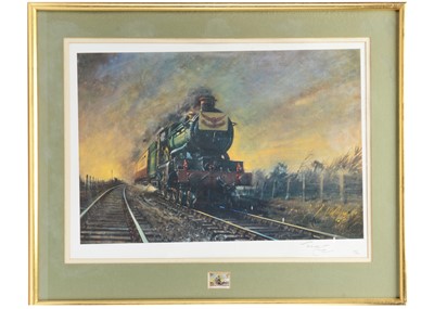 Lot 496 - Terence Cuneo Railway Locomotive Limited Edition Signed Prints Used On Royal Mail Stamps (4)