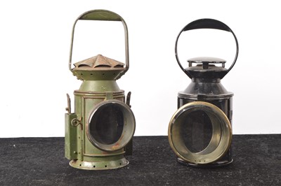 Lot 519 - Two WWII Period Railway  Lamps