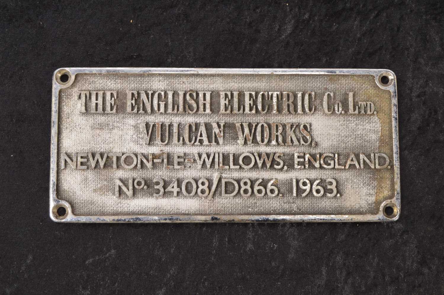 Lot 527 - Class 37 Diesel Works Plate