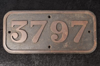 Lot 530 - GWR Collett 5700 Class Steam Tank Locomotive Cabside Number Plate