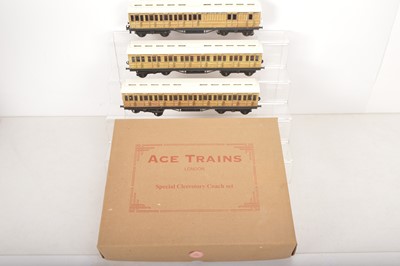 Lot 541 - A boxed ACE Trains 0 Gauge LNER Clerestory Coach Set