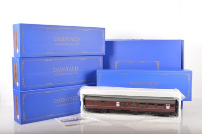 Lot 559 - Darstaed 0 Gauge modern issue BR Maroon Mk1 Coach 4-pack (4)