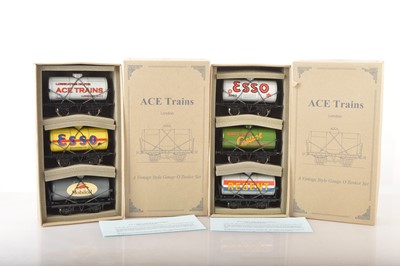 Lot 596 - Ace 0 Gauge modern issue 4-wheel Tank wagon sets (2)