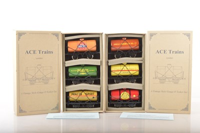 Lot 597 - Ace 0 Gauge modern issue 4-wheel Tank wagon sets (2)