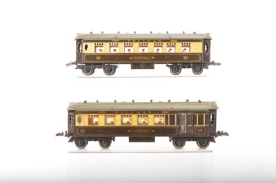 Lot 665 - Hornby 0 Gauge pair of No.2 Special Pullman coaches (2)