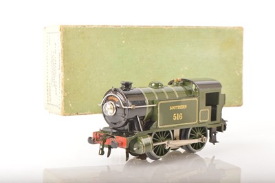 Lot 676 - Hornby 0 Gauge E120 Special Tank Loco SR lined green No.516, 20 volt 3-rail electric