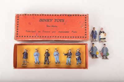 Lot 703 - French Hornby 0 Gauge Dinky Toys Set No.1 Railway Staff