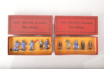 Lot 707 - French Hornby 0 Gauge pair of Post war Railway Accessories sets (2)