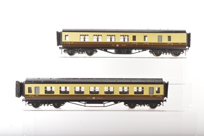 Lot 766 - Exley 0 Gauge K6 Moddex late issue GWR side Corridor coaches (2)