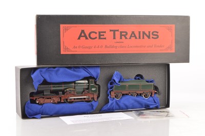 Lot 784 - Ace 0 Gauge Modern issue E/16 4-4-0 Loco & Tender GWR unlined green Bulldog class 'Bulldog'