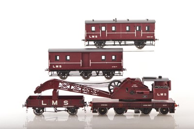 Lot 831 - A Finescale 0 Gauge Kit-built LMS Breakdown Train Set (4)