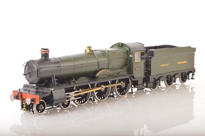 Lot 851 - Springfield models 0 Gauge Kitbuilt Finescale 4-6-0 Loco & Tender GWR green Hall class 'Dumbleton Hall'