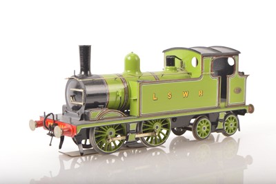 Lot 858 - Unknown make 0 Gauge kit built 0-4-4 Tank Loco LSWR lined green class O2