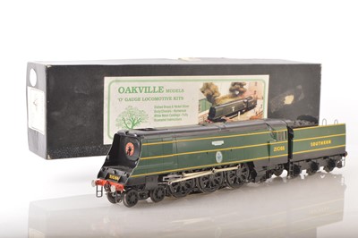 Lot 861 - Oakville models 0 Gauge kit built 4-6-2 Loco & Tender SR streamlined Battle of Britain class 'Spitfire'