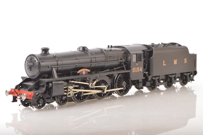 Lot 870 - David Andrews 0 Gauge Kitbuilt 4-6-0 Loco & Tender LMS black Stanier class  5 'Lanarkshire Yeomanry'