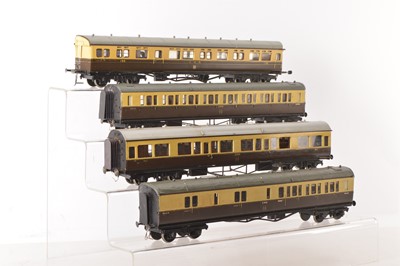 Lot 884 - Kit (DJB Engineering/Westdale etc) /Scratch built Finescale 0 Gauge mixed group of GWR/LMS Passenger coaches (7)