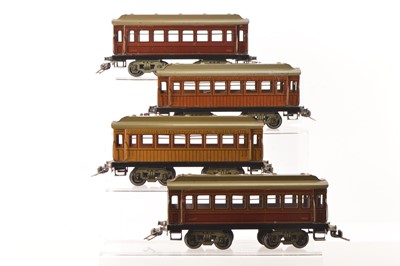 Lot 898 - Four early 0 Gauge JDeP (Jouet de Paris) bogie Coaches (4)