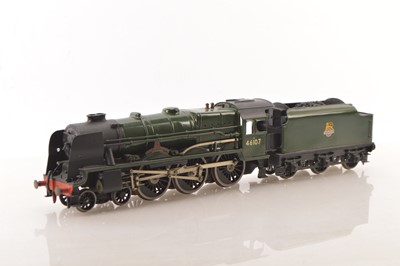 Lot 917 - A substantially-built 0 Gauge electric (2-rail) 'Rebuilt Scot' 4-6-0 Locomotive and Tender