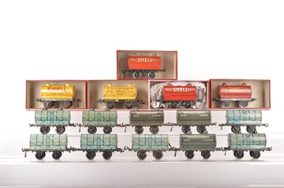 Lot 929 - Bing 0 Gauge Group of Petrol Tank wagons (15)