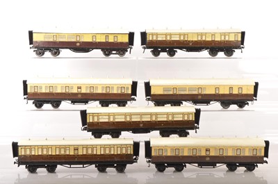 Lot 931 - Leeds (LMC) 0 gauge group of Wooden GWR coaches (7)