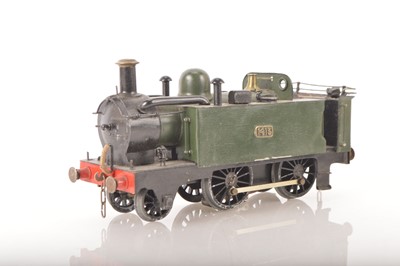 Lot 934 - Scratch built 0 gauge 2-4-0 Metro GWR green class 455 Tank Loco