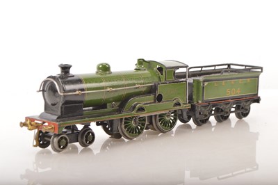 Lot 937 - Bing 0 Gauge 4-4-0 Loco & Tender L&NER lined green