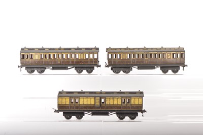 Lot 938 - Carette 0 Gauge group of GWR clerestory roof Passenger coaches (3)