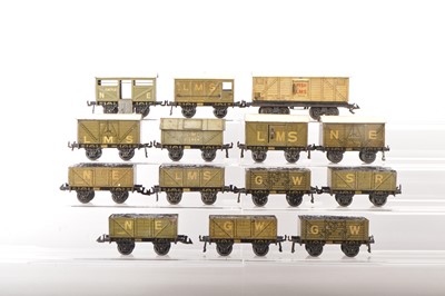 Lot 940 - Bing 0 Gauge group of goods wagons (14)