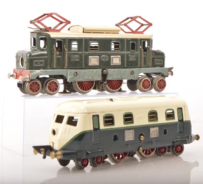 Lot 945 - Jep 0 gauge pair of electric and Diesel Locomotives (2)