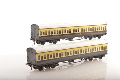 Lot 966 - E.K. Model 0 Gauge Finescale pair of GWR Suburban Passenger coaches (2)