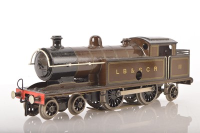 Lot 1021 - Bing for Bassett Lowke 0 Gauge 4-4-2 class I2 Tank Loco LB&SCR lined Brown