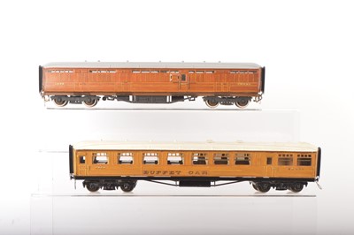 Lot 1031 - Newman and similar 0 Gauge pair of LNER coaches, (2)